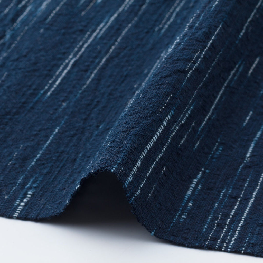 Japanese Cotton Fabric Hakeme brush marks blue and white By the yard product image | BANSYO
