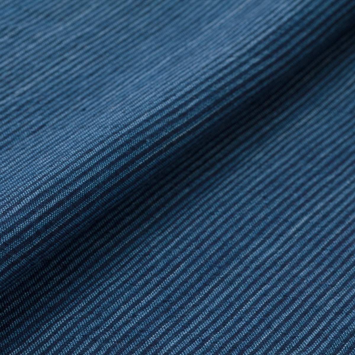 Matsusaka Cotton, Gobo (burdock) shima, Indigo Fabric Japanese Cotton Fabric By the yard