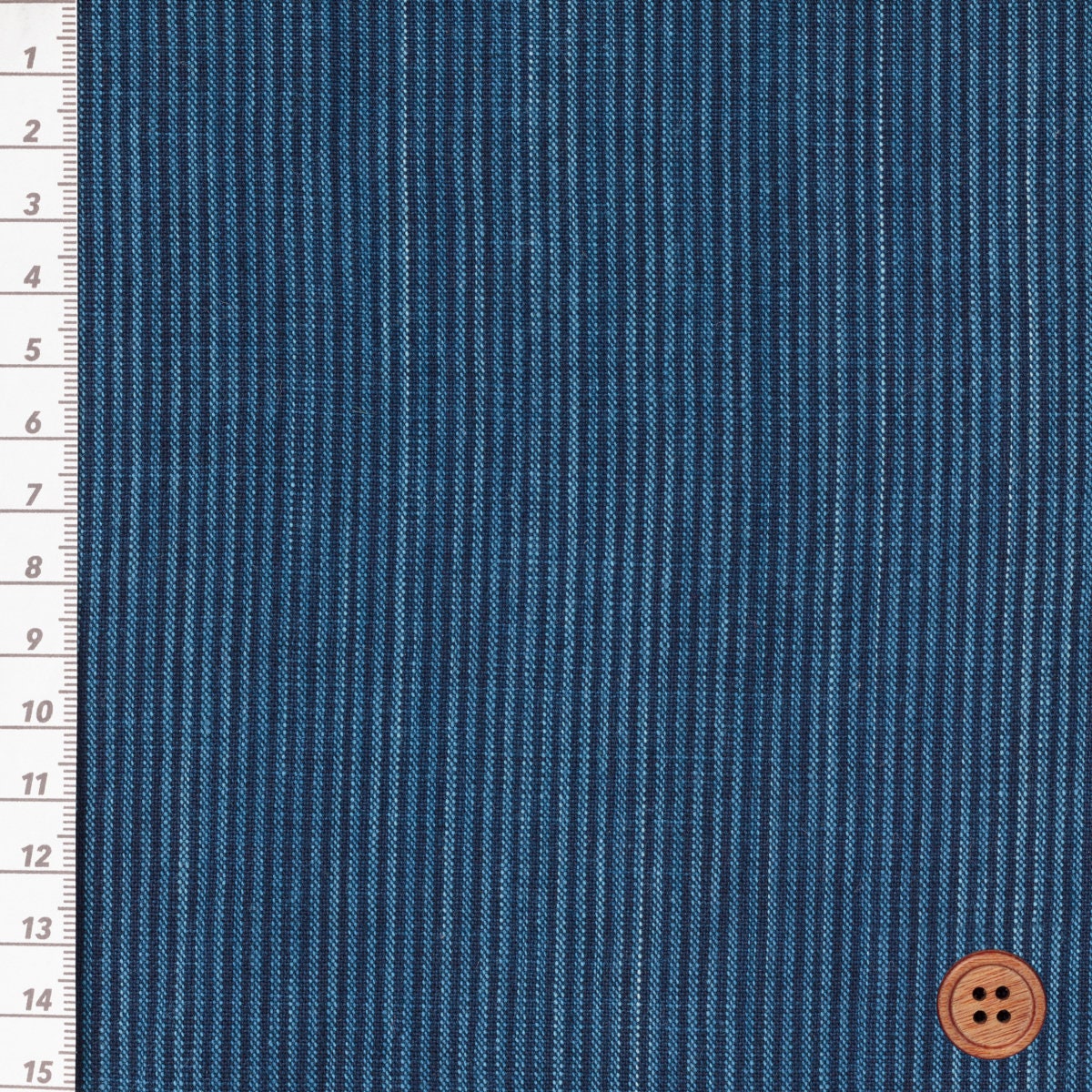 Matsusaka Cotton, Gobo (burdock) shima, Indigo Fabric Japanese Cotton Fabric By the yard